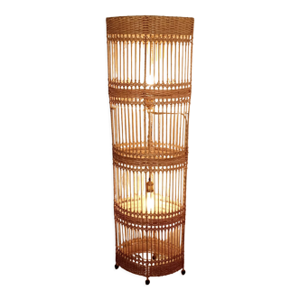 Lampe osier pièce unique