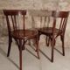 Set  de 2 chaises bistrot années 40 Fischel Wissembourg
