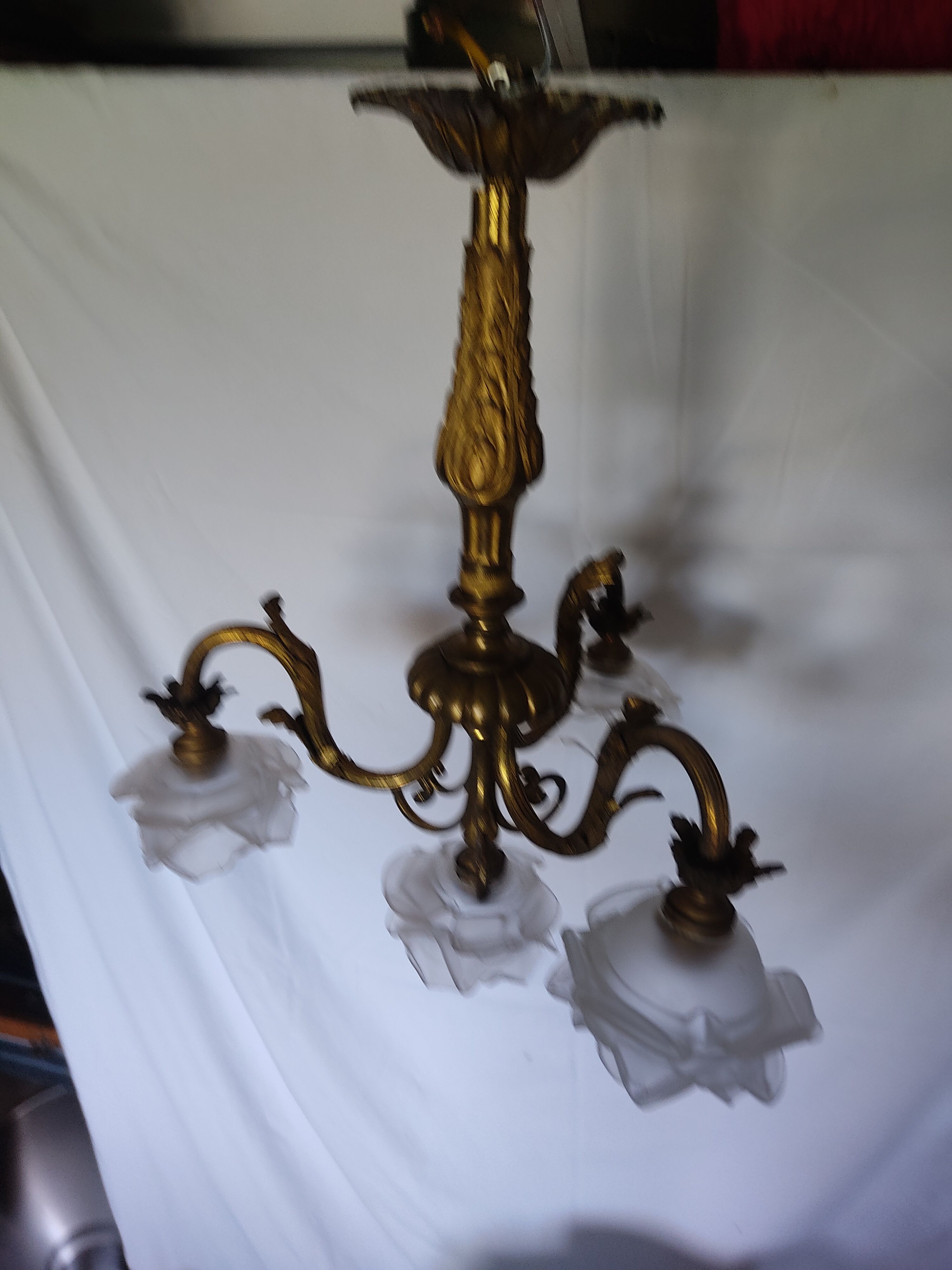 Chandelier bronze 4 lights