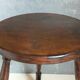 Vintage turned solid wood tripod stool