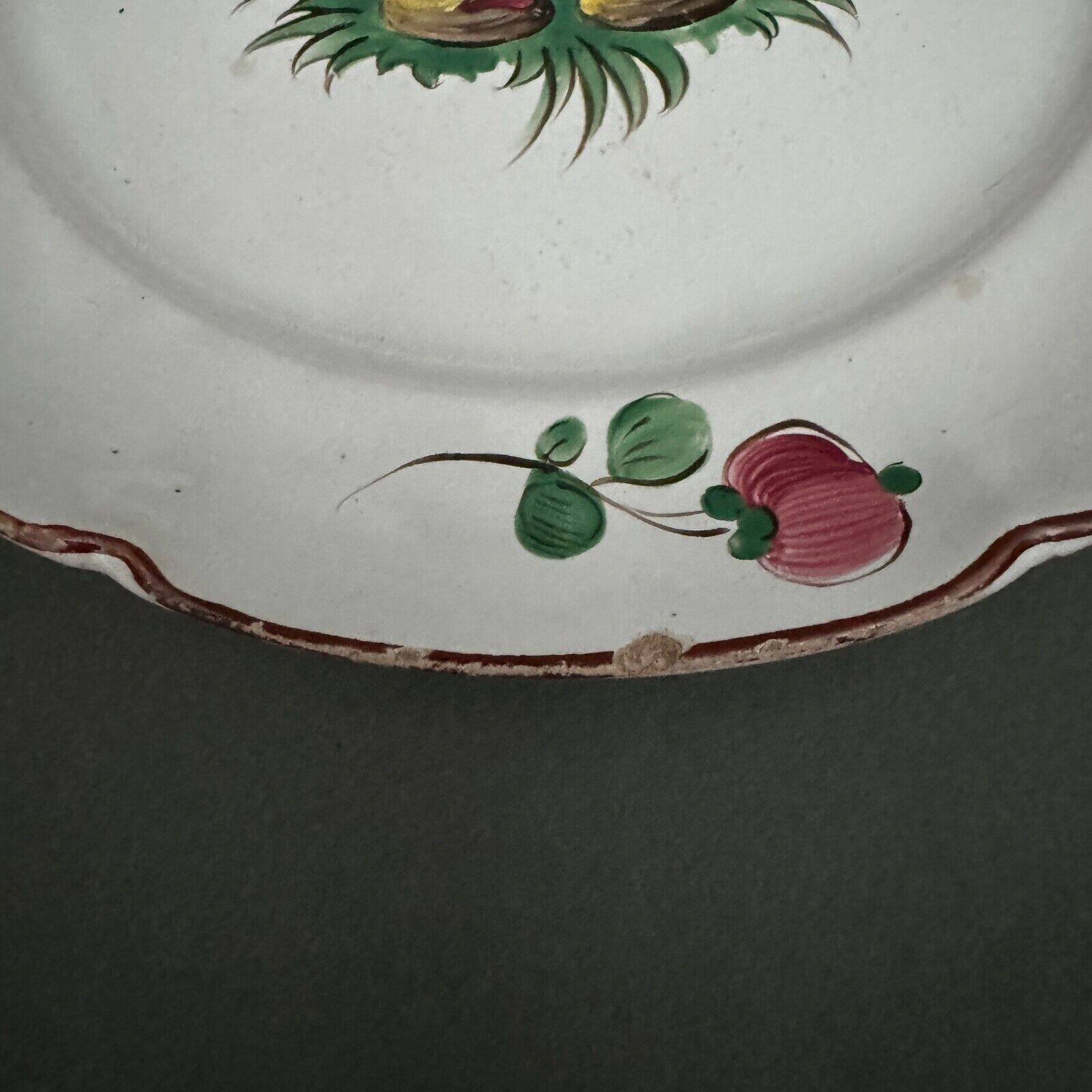 18th century Islettes earthenware plate with Chinese decoration