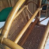 Rattan magazine rack