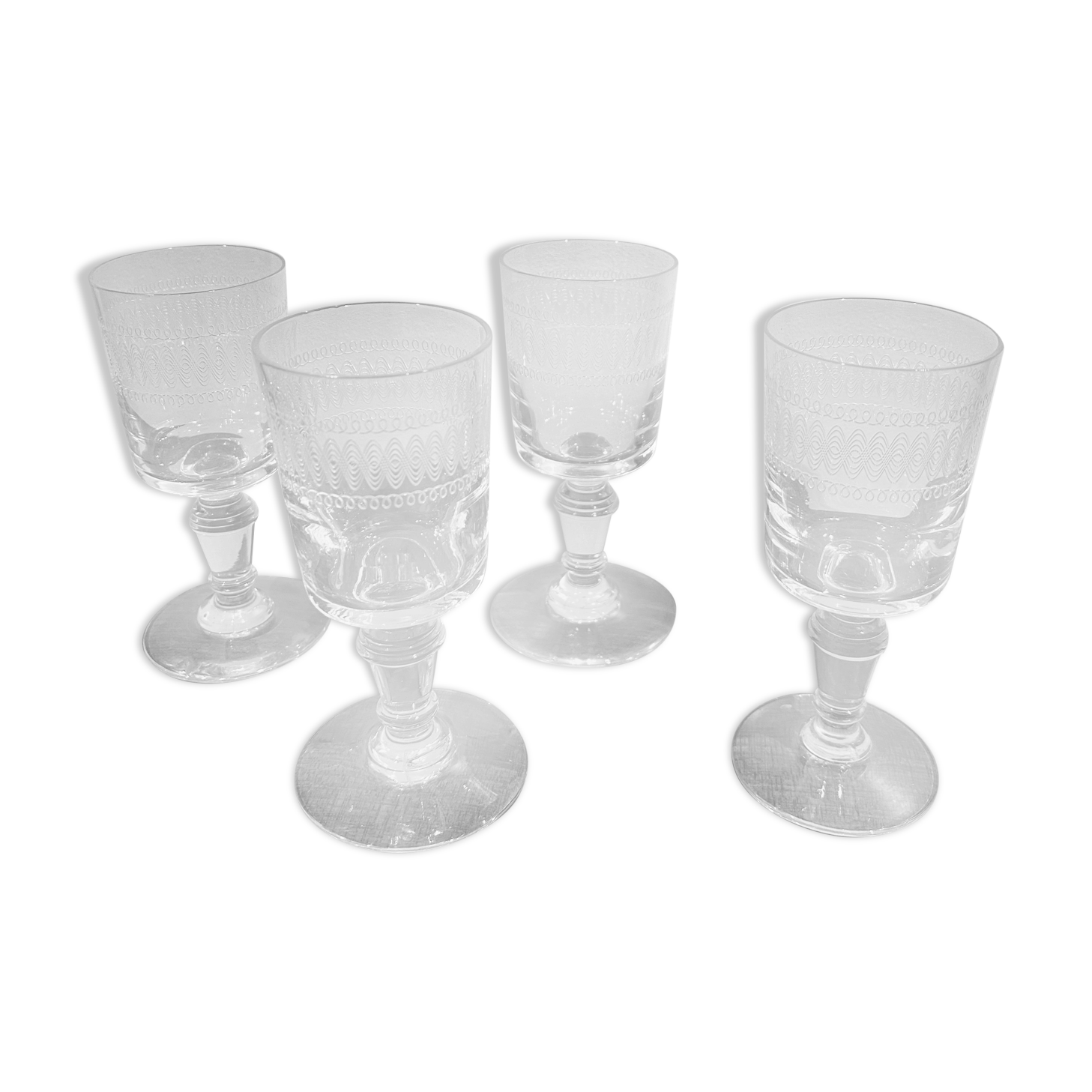 Set of 4 bistro glasses early XX century