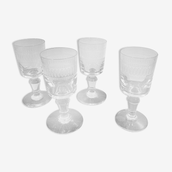 Lot de 4 verres bistrot début XX siècle