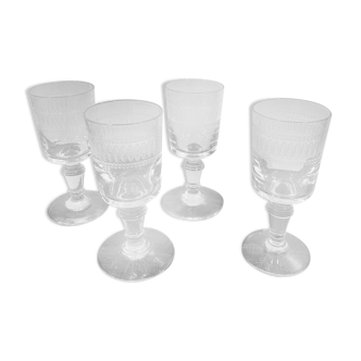 Set of 4 bistro glasses early XX century