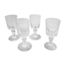 Lot de 4 verres bistrot début XX siècle