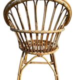Set of 4 rattan armchairs from the 1960s, France.
