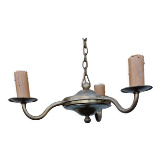 3-arms brass chandelier