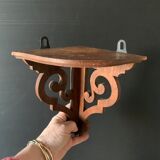 Wooden corner shelf