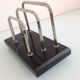 Letter holder in black marble and chrome metal art deco style