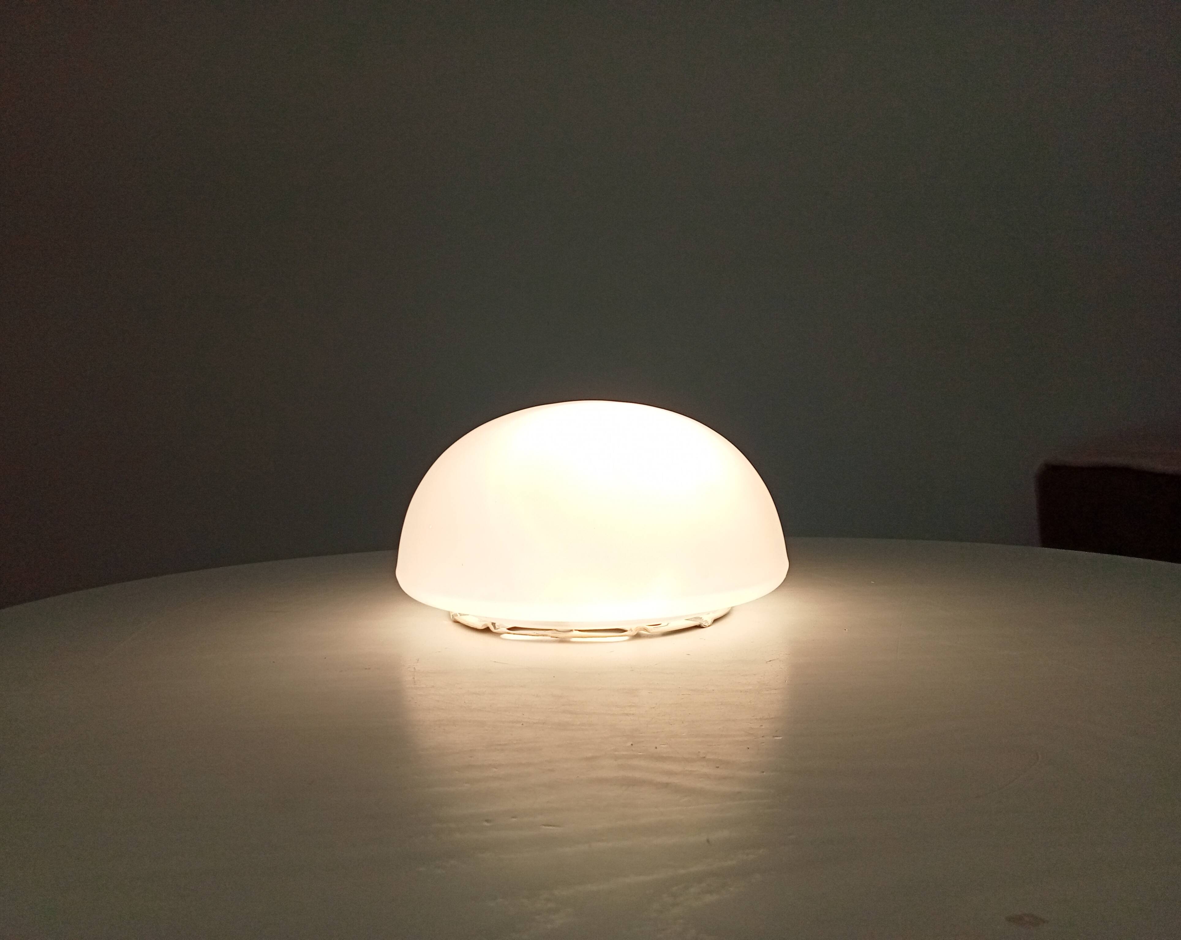 Vintage 60s ceiling light in milky white opaline