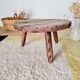 Small round tripod coffee table – vintage wooden stand