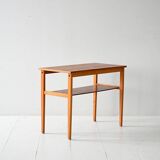 Vintage Scandinavian coffee table 1950s in beech and teak