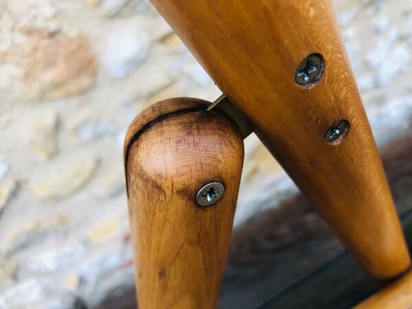 Set de 2 chaises pliantes vintage, cannage rotin pour Habitat, circa 70/80
