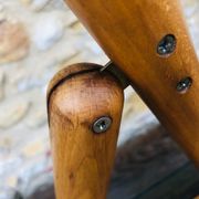 Set of 2 vintage folding chairs, rattan cane for Habitat, circa 70/80