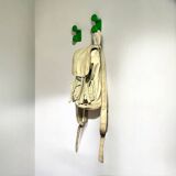 Vintage 1970s Gedy Coat Hooks in Yellow Plastic by Ambrogio Rossari