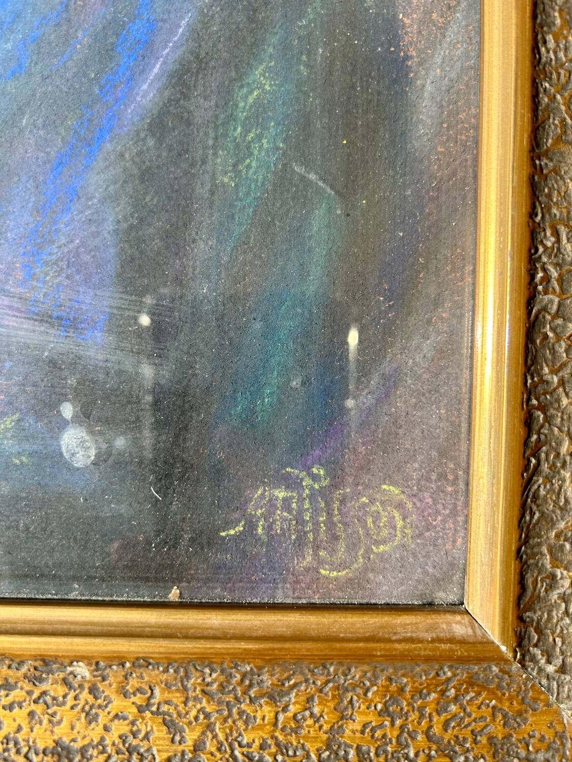 Pastel portrait painting