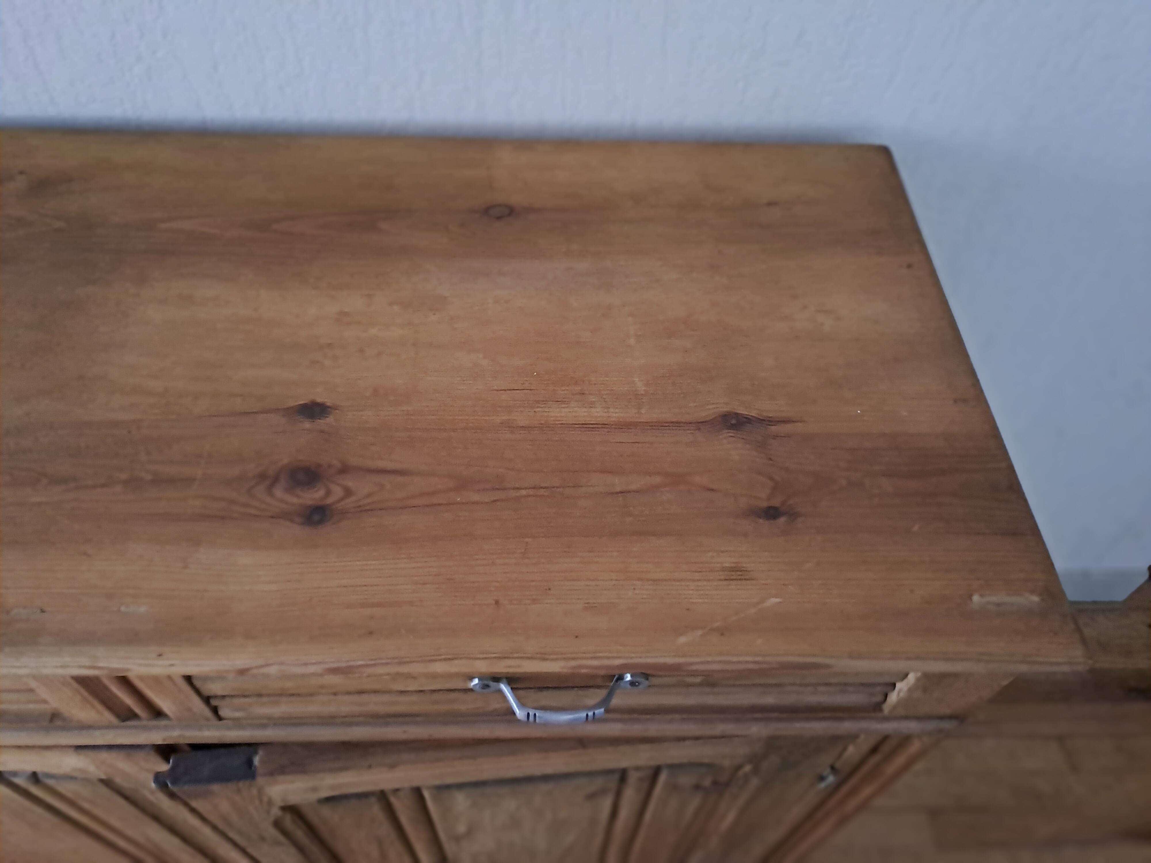Old Parisian sideboard in raw wood