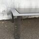 Table basse vintage chrome verre circa 1970