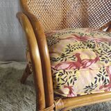 Rattan and cane chair - 1980s