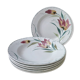 Set of 6 hollow plates in Earthenware of St Amand Hamage