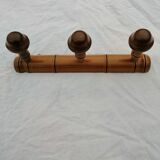 Wooden wall coat rack
