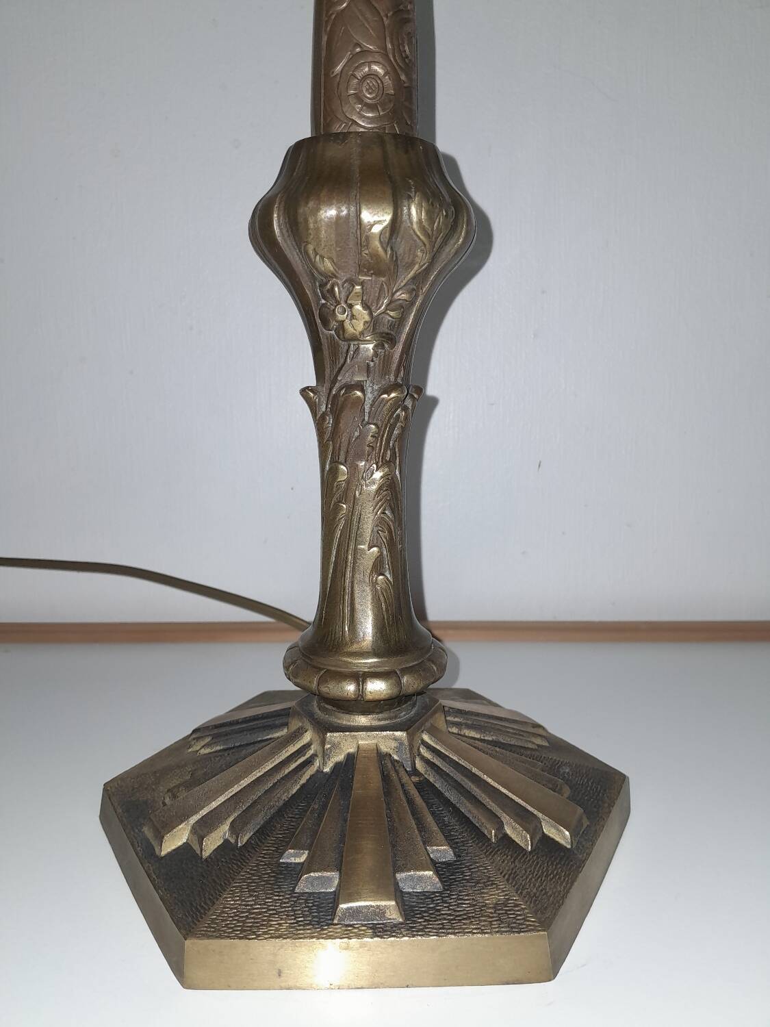 Art Nouveau style lamp 1950 Paris Star Trade Mark and glass paste