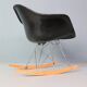 Fauteuil à bascule noir original « Rar » de Charles & Ray Eames, 1977