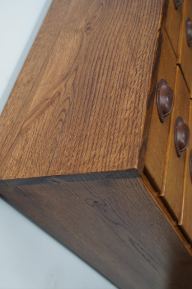 German apothecary's cabinet in oak mid-twentieth century
