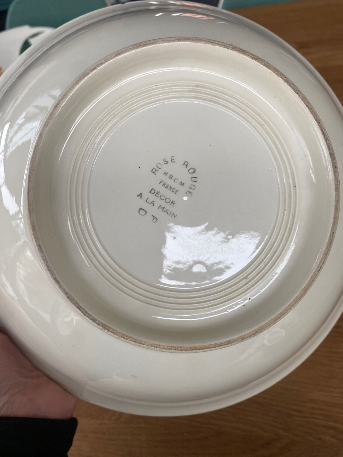 Red pink serving dish