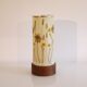 Scandinavian teak and fiberglass lamp 1970