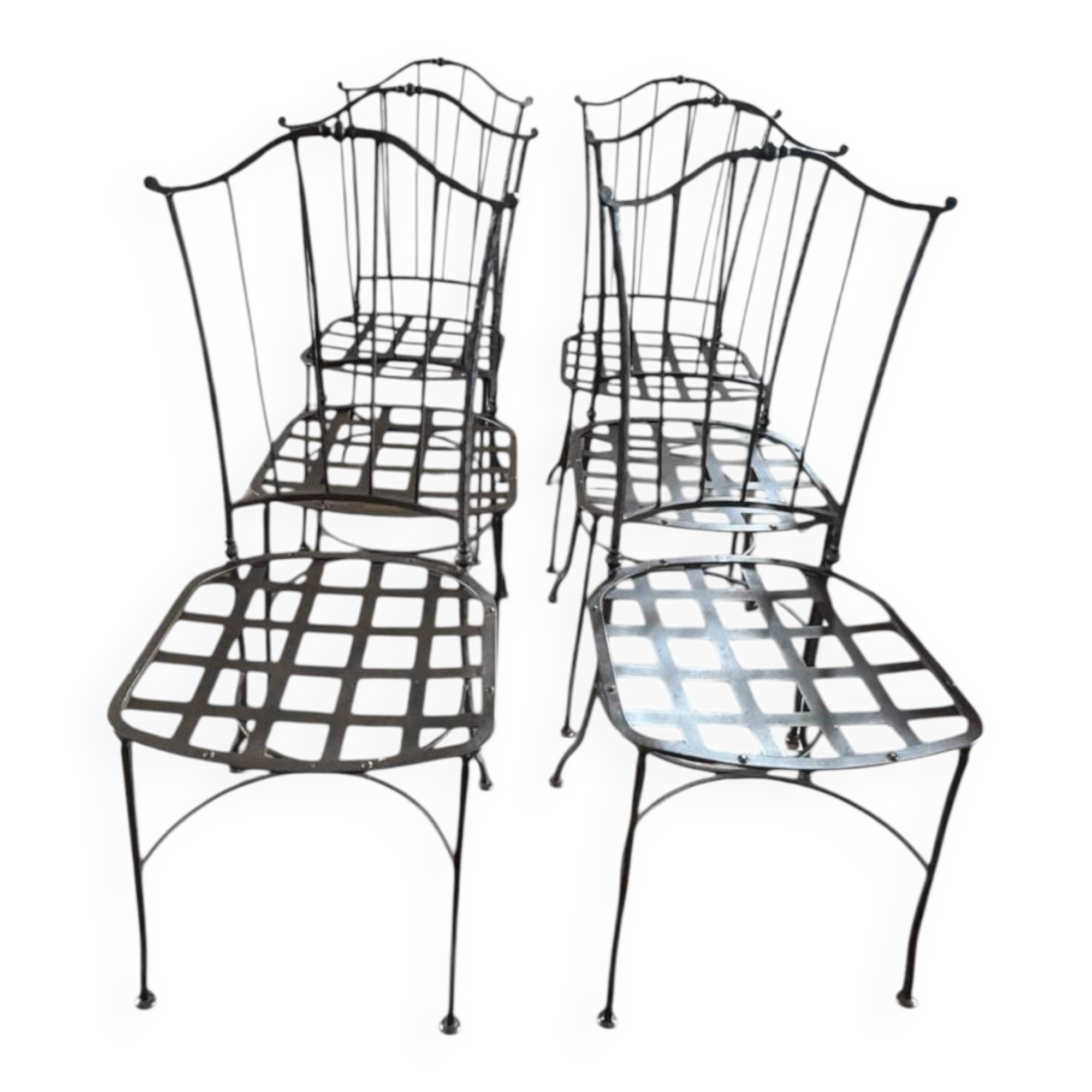 6 handcrafted wrought iron Provençal chairs