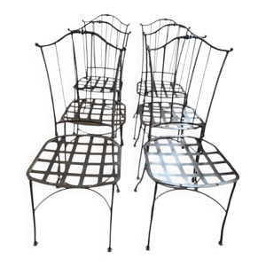 6 chaises fer forgé