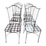 6 handcrafted wrought iron Provençal chairs