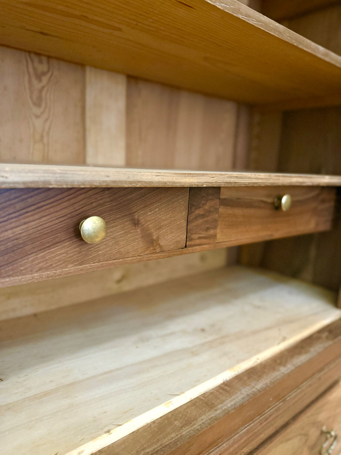 Walnut Bonnetière wardrobe