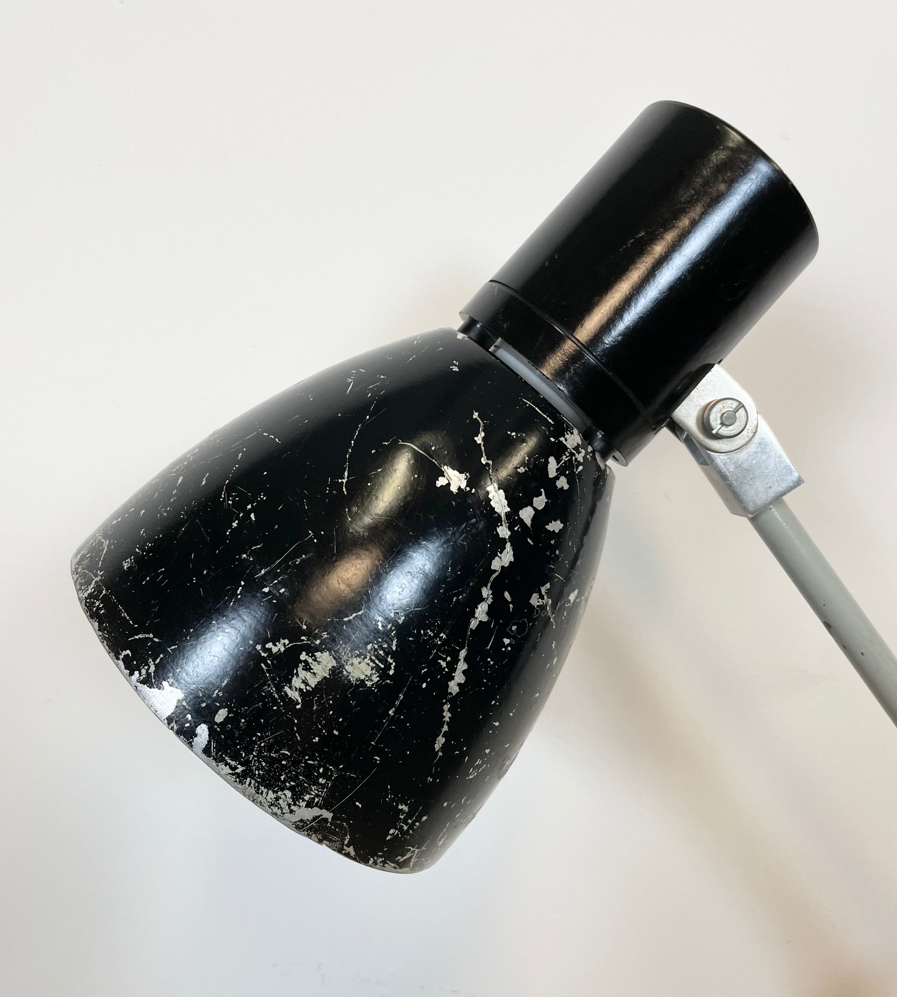 Black Industrial Table Lamp from Elektrosvit, 1970