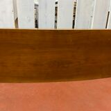André Sornay walnut wooden headboard with brass nail assembly