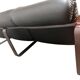 Vintage black leather sofa / Martin Stoll sofa