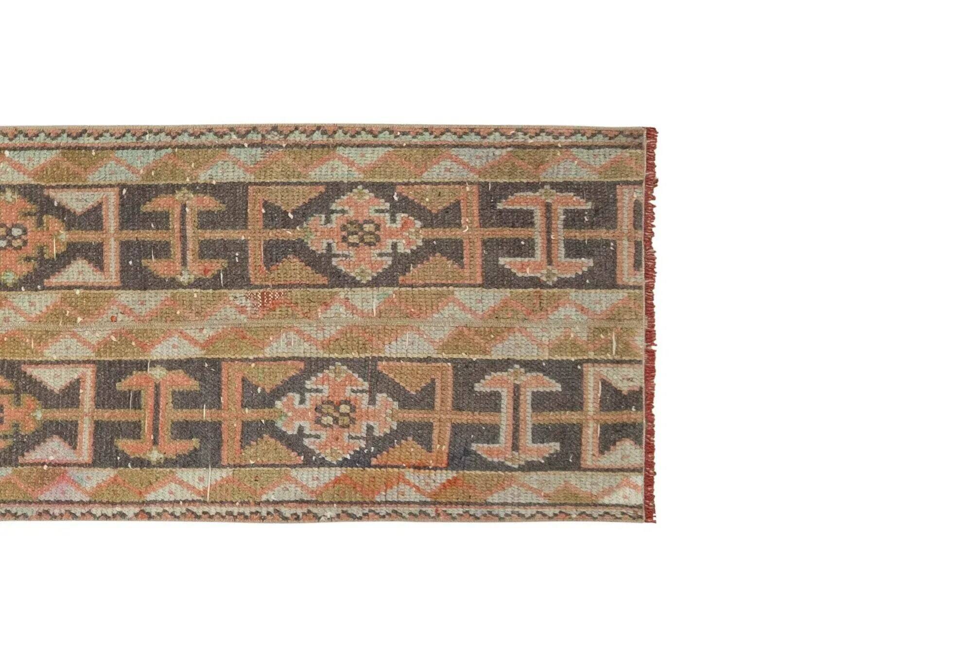 Vintage Turkish hallway rug 50x263 cm