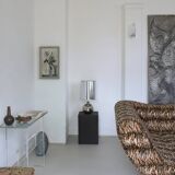 Console sculpturale en verre et lucite | Italie | Années 1980