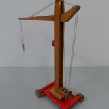 Vintage wooden toy crane