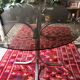 Vintage dining table chrome legs and smoked glass 1970