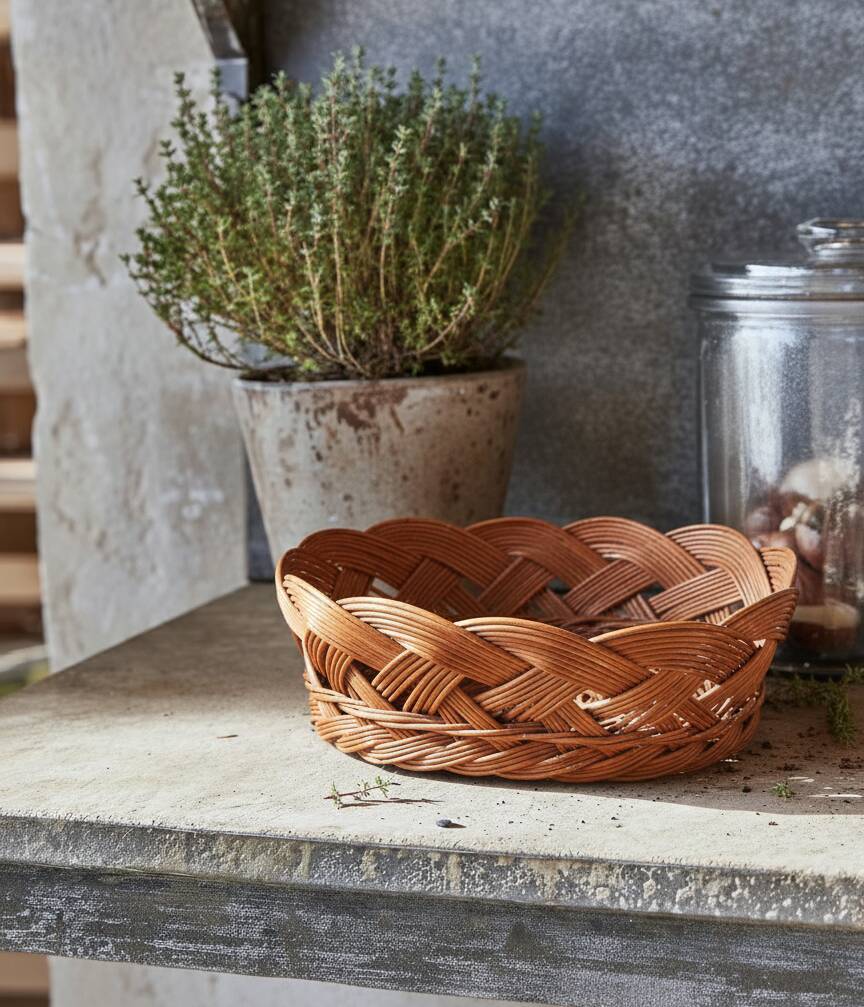 Vintage wicker basket