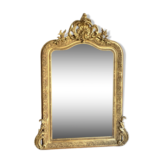 Miroir ancien Louis-Philippe 124 x 86 cm