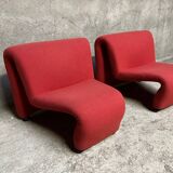 Paire de chauffeuse style Fermigier