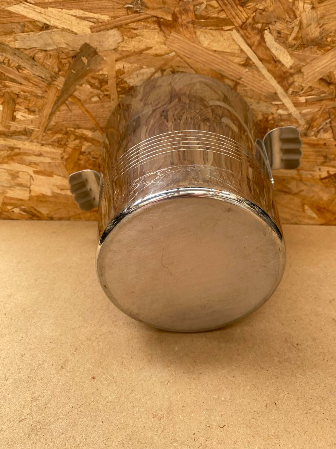 Old Champagne Ice Bucket Rémy LETANG Stainless Steel France Vintage