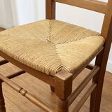 Pair of straw country chairs