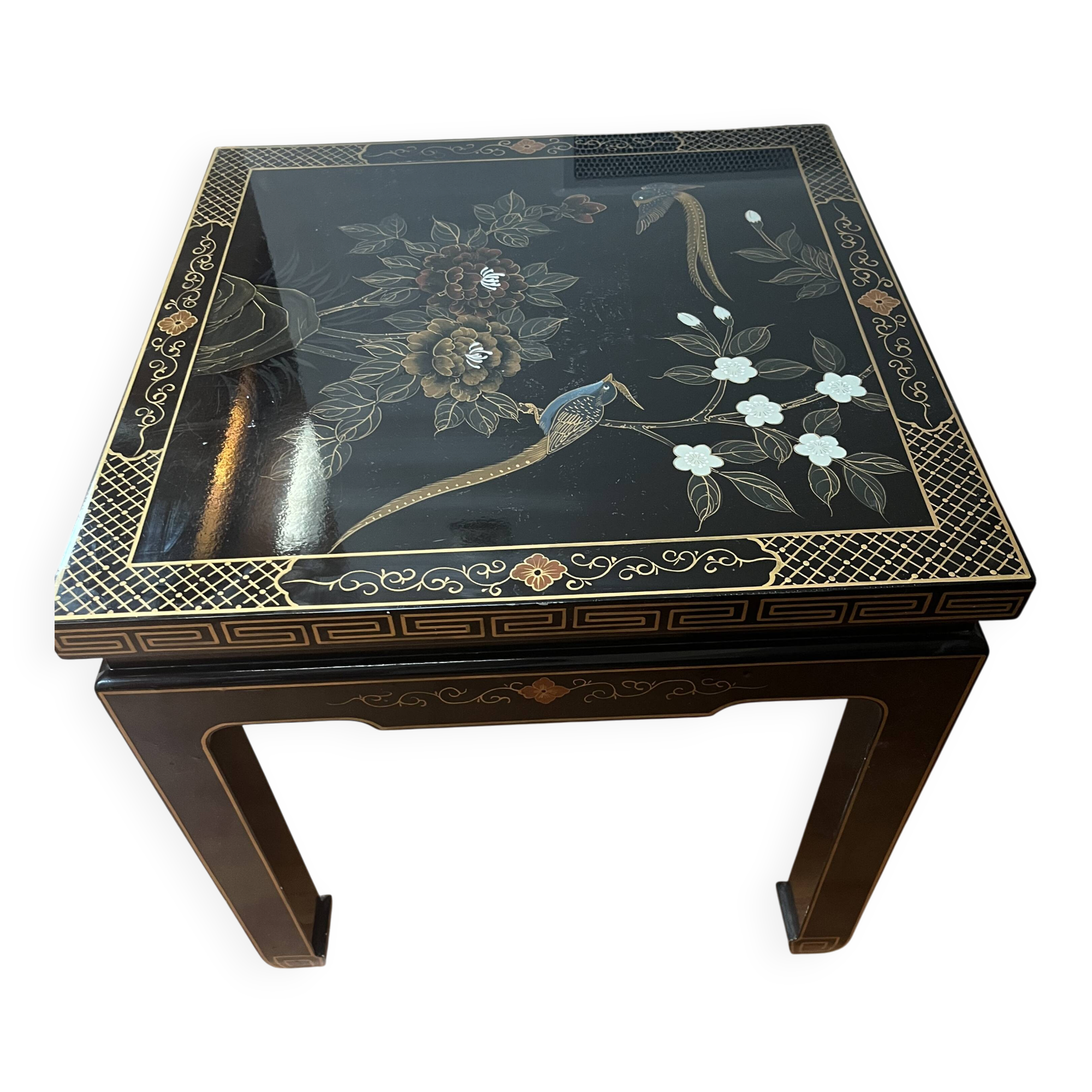 Lacquered wooden console