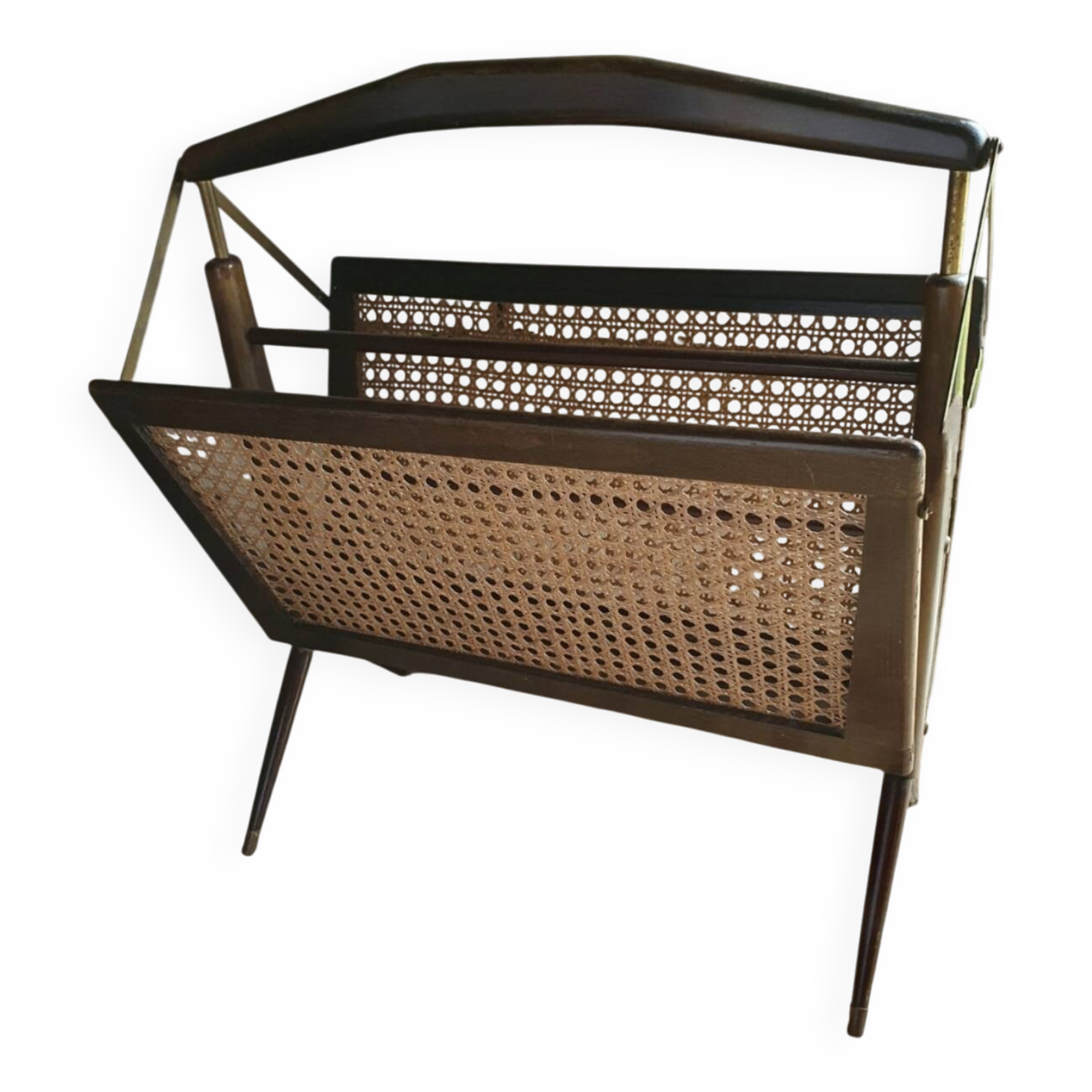 Modernist magazine rack, Italian design