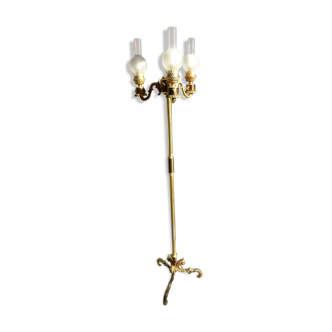 Gilded brass lamppost